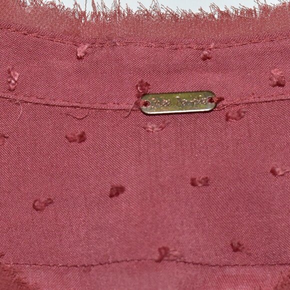 Free People Every Day Every Girl Swiss Dot Long Sleeve Top Button Down Blouse - Picture 5 of 12